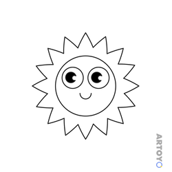 Раскраска Летнее солнышко