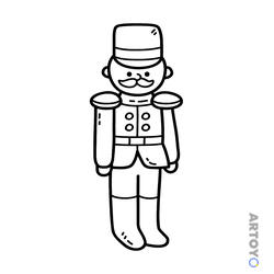 Раскраска Игрушечный солдатик — А4