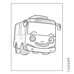 Раскраска Автобус Таё