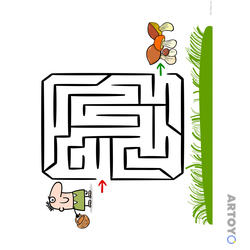 Лабиринт «Грибник» из категории Лабиринты для детей 4-5-6 лет