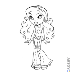 Раскраска «Романтичная Bratz» из категории Братц