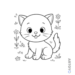 Раскраска Головастый кот