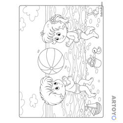Раскраска Летние игры — А4