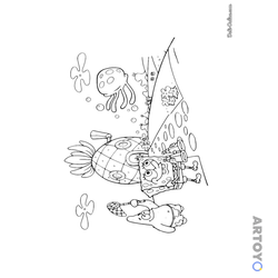Спанч Боб: раскраска Sponge Bob