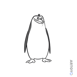 Раскраска Пингвин Рико — А4