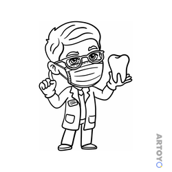 Раскраска Зубной врач