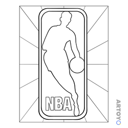 Раскраска «Логотип NBA» из категории Спорты