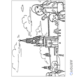 Раскраска Кремль — А4