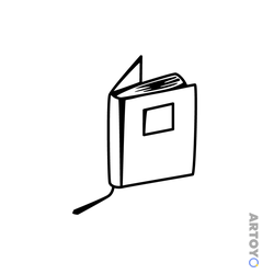 Книга — раскраска для распечатки