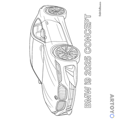 Раскраска «БМВ i9 2025 Concept» из категории Машины БМВ