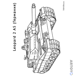 Танки: раскраска Танк Leopard 2 A5