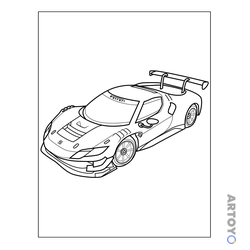 Машины Феррари: раскраска Феррари 296 GT3