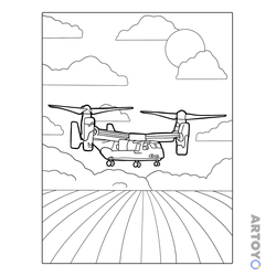 Вертолёты: раскраска Вертолёт Боинг V-22