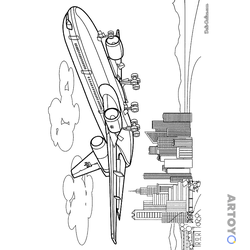 Раскраска Мак Доннел Дуглас DC-10 — А4