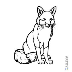 Дикие животные: раскраска Лиса