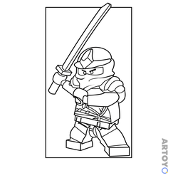 Раскраска Ninjago Zane ZX — А4