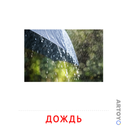 Карточка Домана «Дождь» из категории Карточки Домана на тему «Явления природы