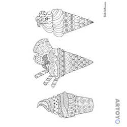Мороженое для взрослых — раскраска для распечатки