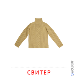 Карточка Домана Свитер, чёрно-белый контур