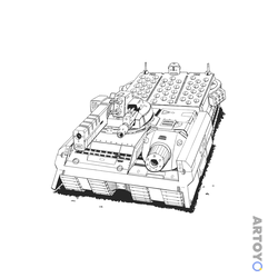 Раскраска Боевая машина Марс — А4