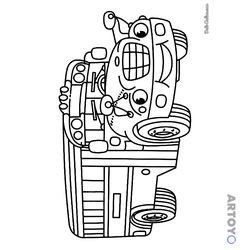Раскраска Школьный автобус — А4
