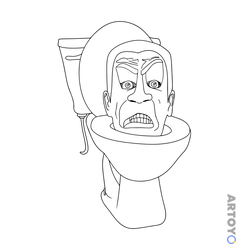 Скибиди Туалеты: раскраска Скибиди Туалет G-Man