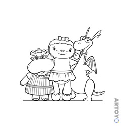 Раскраска Лэмми, Стаффи и Хэлли