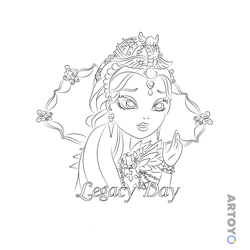 Раскраска Рейвен Куин (Legacy Day)