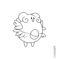 Покемон Блисси #0242 — раскраска для распечатки