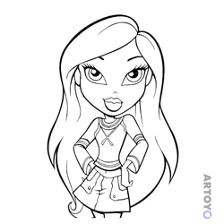 Раскраска «Bratz в новой юбке» из категории Братц