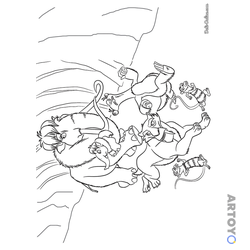 Ледниковый периоды 5: раскраска Герои ледникового периода