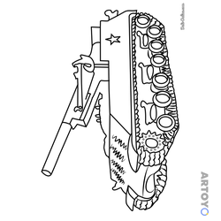 Танки: раскраска Cамоходная гаубица M43 (США)