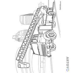 Раскраска Пожарная машина Iveco