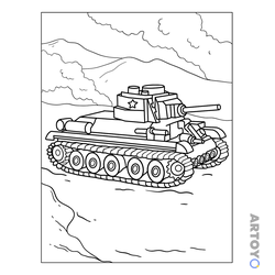 Раскраска «Советский танк T-34» из категории Танки