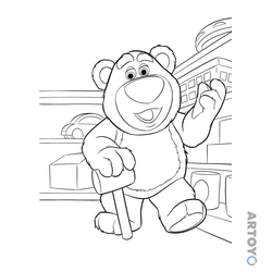 Истории игрушек: раскраска Медведь Лотсо