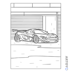 Гоночные и спортивные машины: раскраска Крутой Макларен 720S